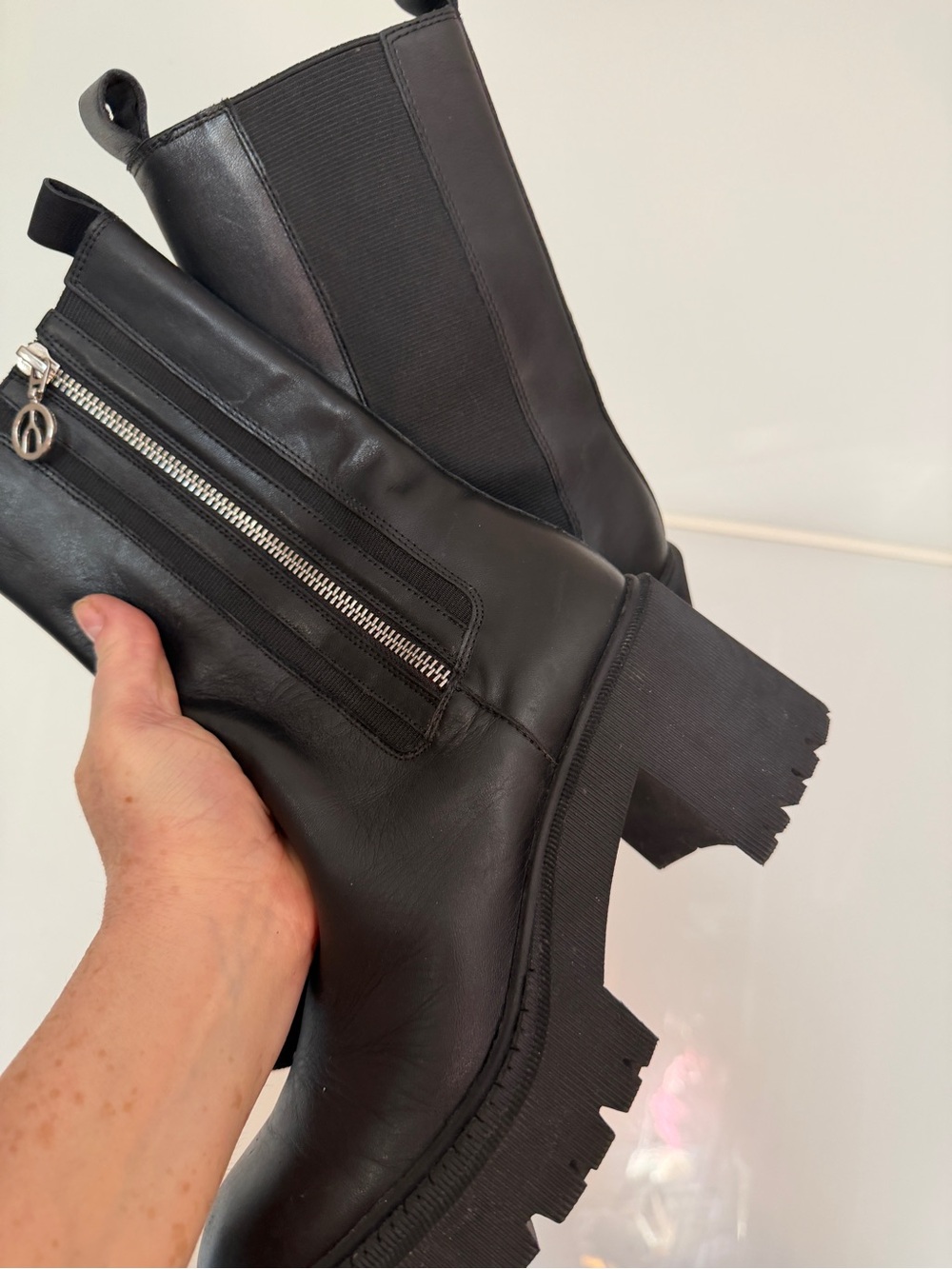 Wishbone black high combat boots - Picture 10 of 11